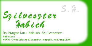 szilveszter habich business card